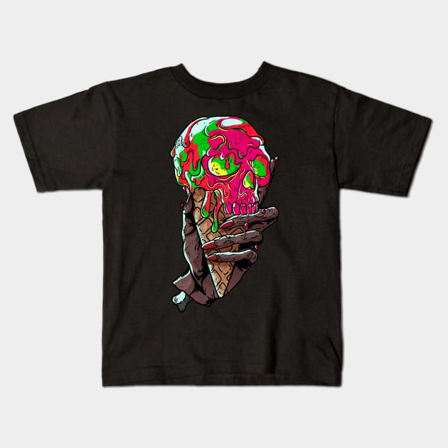 Skeletal Scoop Kids T-Shirt by FanFreak